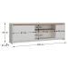 Rack para TV Até 60 Polegadas 2 Portas Branco/Nogal - Hecol Móveis