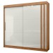 Guarda-Roupa Casal Seul 2 Portas 4 Gavetas 100% Mdf Freijó/Off White - Mx Móveis