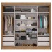 Guarda-Roupa Casal Seul 2 Portas 4 Gavetas 100% Mdf Freijó/Off White - Mx Móveis