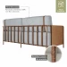 Sofá 3 Lugares Living Cobre/Linho Cinza 3967 - Mais Decor