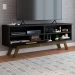 Rack para TV Até 55 Polegadas Bolonha 1 Porta Preto - Panorama Móveis
