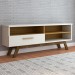 Rack para TV Até 55 Polegadas Bolonha 1 Porta Off White/Cinamomo - Panorama Móveis