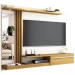 Painel para TV Até 55 Polegadas com Led Tulum 1 Porta Off White/Cinamomo - Panorama Móveis