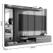 Painel para TV Até 55 Polegadas com Led Tulum 1 Porta Preto Fosco/Cinamomo - Panorama Móveis