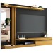 Painel para TV Até 55 Polegadas com Led Tulum 1 Porta Preto Fosco/Cinamomo - Panorama Móveis