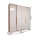 Guarda-Roupa Casal Varsóvia 4 Portas 2 Gavetas Branco - Panorama Móveis
