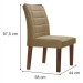 Mesa de Jantar 6 Lugares Genova com Vidro Chocolate/Off White/Marrom Claro - Cel Móveis