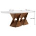 Mesa de Jantar 6 Lugares Genova com Vidro Chocolate/Off White/Marrom Claro - Cel Móveis