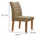 Mesa de Jantar 6 Lugares Genova com Vidro Cinamomo/Off White/Marrom Claro - Cel Móveis