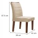 Mesa de Jantar 6 Lugares Genova com Vidro Chocolate/Off White/Bege - Cel Móveis