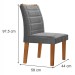 Mesa de Jantar 6 Lugares Genova com Vidro Cinamomo/Off White/Cinza - Cel Móveis