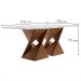 Mesa de Jantar 6 Lugares Genova/Luísa com Vidro Chocolate/Off White/Bege - Cel Móveis