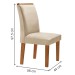 Mesa de Jantar 6 Lugares Genova/Luísa com Vidro Cinamomo/Off White/Bege - Cel Móveis