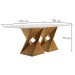 Mesa de Jantar 6 Lugares Genova/Luísa com Vidro Cinamomo/Off White/Cinza - Cel Móveis
