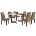 Mesa de Jantar 6 Lugares Nápoles/Luísa com Vidro Chocolate/Off White/Marrom Claro - Cel Móveis