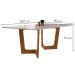 Mesa de Jantar 8 Lugares Nápoles/Genova com Vidro Cinamomo/Off White/Bege - Cel Móveis