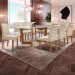 Mesa de Jantar 8 Lugares Nápoles/Genova com Vidro Cinamomo/Off White/Bege - Cel Móveis