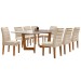 Mesa de Jantar 8 Lugares Nápoles/Genova com Vidro Cinamomo/Off White/Bege - Cel Móveis
