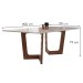 Mesa de Jantar 8 Lugares Nápoles/Luísa com Vidro Chocolate/Off White/Bege - Cel Móveis