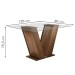 Mesa de Jantar 4 Lugares Classic com Vidro Chocolate/Pena - Cel Móveis