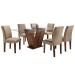Mesa de Jantar 6 Lugares Classic com Vidro Chocolate/Pena - Cel Móveis