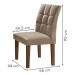 Mesa de Jantar 4 Lugares Classic/Vitória com Vidro Chocolate/Pena - Cel Móveis
