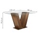 Mesa de Jantar 4 Lugares Classic/Vitória com Vidro Chocolate/Pena - Cel Móveis