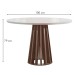 Mesa de Jantar 4 Lugares Kansas/Arizona com Vidro Chocolate/Off White/Suede Bege 17990 - Cel Móveis