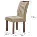 Mesa de Jantar 4 Lugares Kansas/Arizona com Vidro Chocolate/Off White/Suede Cru 17990 - Cel Móveis