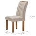 Mesa de Jantar 4 Lugares Kansas/Arizona com Vidro Cinamomo/Off White/Suede Bege 17990 - Cel Móveis