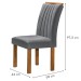 Mesa de Jantar 4 Lugares Kansas/Arizona com Vidro Cinamomo/Off White/Suede Cinza 17990 - Cel Móveis