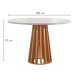 Mesa de Jantar 4 Lugares Kansas/Arizona com Vidro Cinamomo/Off White/Suede Cru 17990 - Cel Móveis
