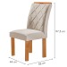 Mesa de Jantar 4 Lugares Kansas/Arthus com Vidro Cinamomo/Off White/Suede Bege 17991 - Cel Móveis