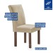 Mesa de Jantar 4 Lugares Kansas/Canela com Vidro Chocolate/Off White/Suede Cru 17992 - Cel Móveis