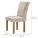 Mesa de Jantar 4 Lugares Kansas/Canela com Vidro Cinamomo/Off White/Suede Bege 17992 - Cel Móveis
