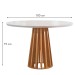 Mesa de Jantar 4 Lugares Kansas/Canela com Vidro Cinamomo/Off White/Suede Cru 17992 - Cel Móveis