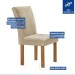 Mesa de Jantar 4 Lugares Kansas/Canela com Vidro Cinamomo/Off White/Suede Cru 17992 - Cel Móveis