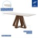 Mesa de Jantar 4 Lugares Kyra/Arthus com Vidro Chocolate/Off White/Suede Cru - Cel Móveis