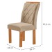 Mesa de Jantar 4 Lugares Kyra/Arthus com Vidro Cinamomo/Off White/Suede Cru - Cel Móveis
