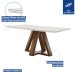 Mesa de Jantar 4 Lugares Kyra/Canela com Vidro Chocolate/Off White/Suede Cru - Cel Móveis