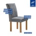 Mesa de Jantar 4 Lugares Kyra/Canela com Vidro Cinamomo/Off White/Suede Cinza - Cel Móveis