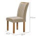 Mesa de Jantar 6 Lugares Kyra/Arizona com Vidro Cinamomo/Off White/Suede Cru - Cel Móveis