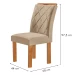 Mesa de Jantar 6 Lugares Kyra/Arthus com Vidro Cinamomo/Off White/Suede Cru - Cel Móveis