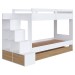 Treliche 2 Gavetas Branco/Aveiro Oak - Completa Móveis