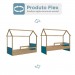 Cama Infantil Montessoriana Aveiro Oak/Azul Secreto - Completa Móveis