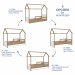 Cama Infantil Bicama Aveiro Oak/Branco - Completa Móveis