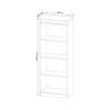 Conjunto Home Office 3 Peças 1 Mesa com Chave, 1 Estante para Livros e 1 Armário para Escritório Stanford 5 Branco - Pnr Móveis