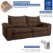 Sofá 4 Lugares Retrátil e Reclinável Espanha 250cm Marrom - Celflex