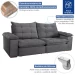 Sofá 4 Lugares Retrátil e Reclinável Espanha 250cm Cinza - Celflex