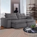 Sofá 4 Lugares Retrátil e Reclinável Espanha 250cm Cinza - Celflex